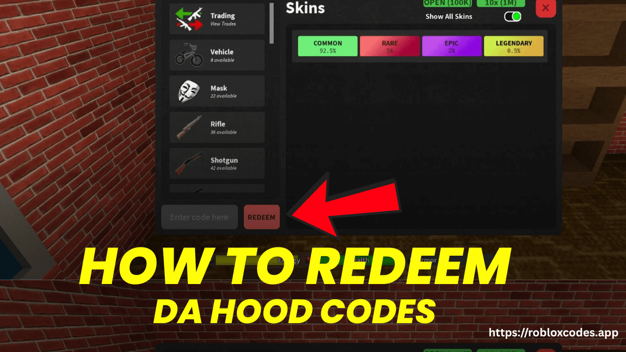 How to redeem codes