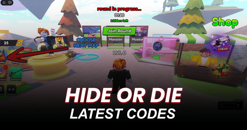 Hide or Die Codes