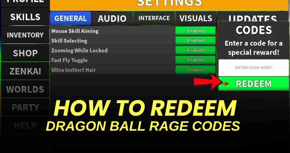 How to redeem codes