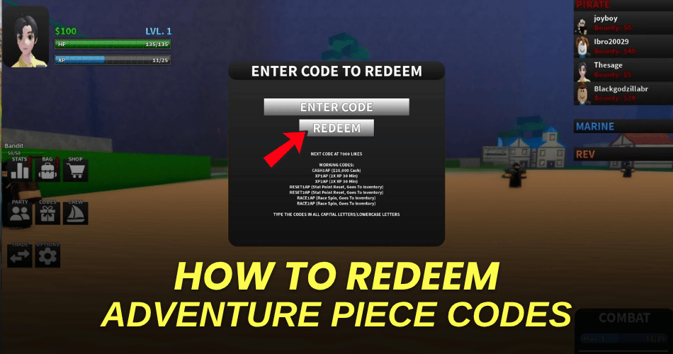How to redeem codes