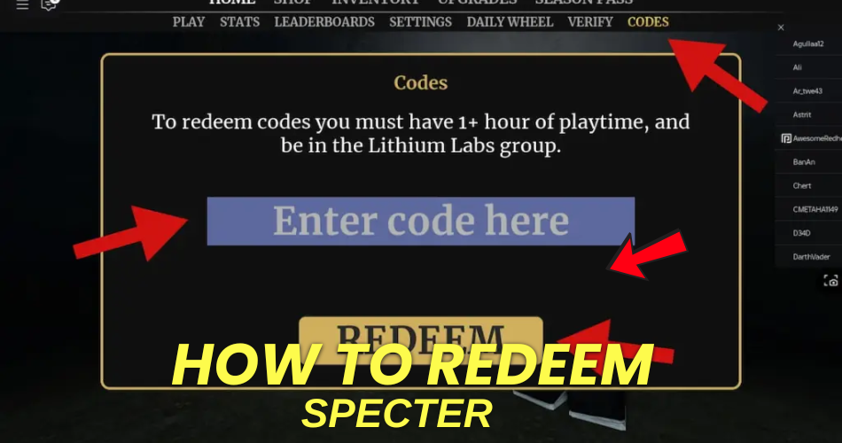 How to redeem codes