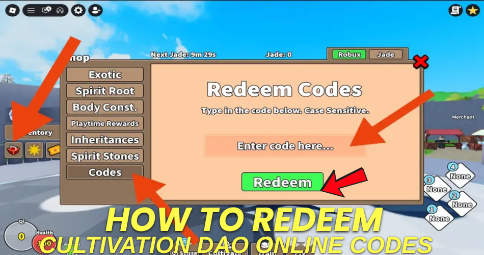 How to redeem codes