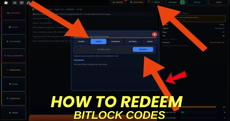 How to redeem codes
