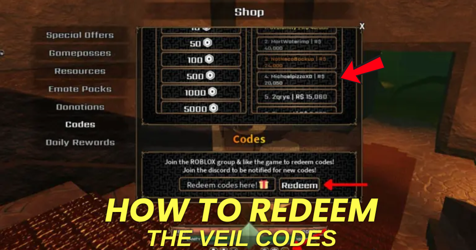 How to redeem codes