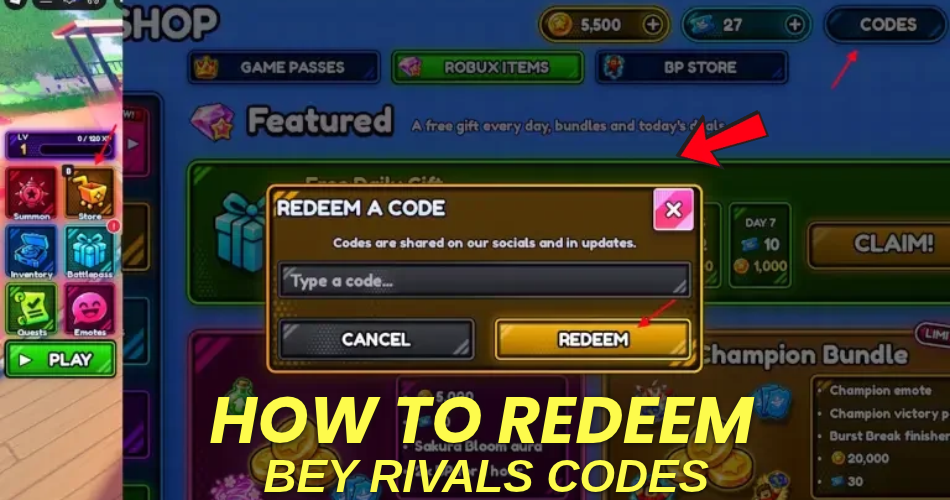 How to redeem codes