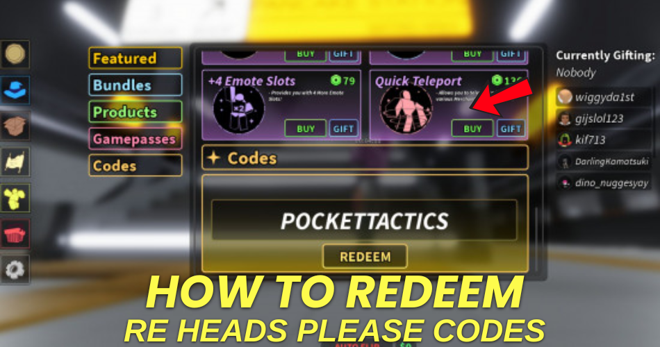 How to redeem codes